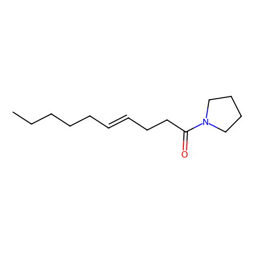 Pyrrolidine, 1-(1-oxo-4-decenyl)- structure