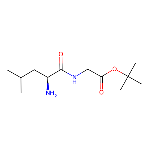 Tert-butyl 2-[(2S)-2-amino-4-methylpentanamido]acetate structure