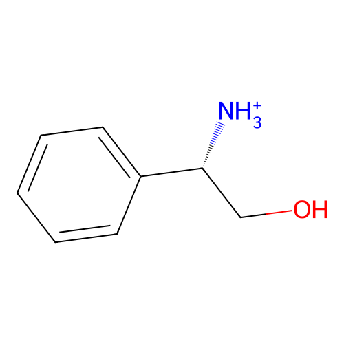 [(1S)-2-hydroxy-1-phenylethyl]azanium structure