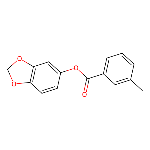 1,3-Benzodioxol-5-yl 3-methylbenzoate structure