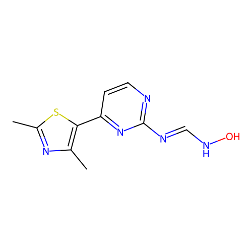 N'-(4-(2,4-Dimethyl-1,3-thiazol-5-yl)-2-pyrimidinyl)-N-hydroxyimidoformamide structure