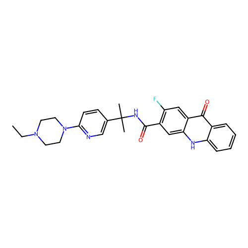 Acridone-Based Inhibitor, 4m structure