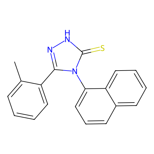 5-(2-methylphenyl)-4-(naphthalen-1-yl)-4H-1,2,4-triazole-3-thiol structure