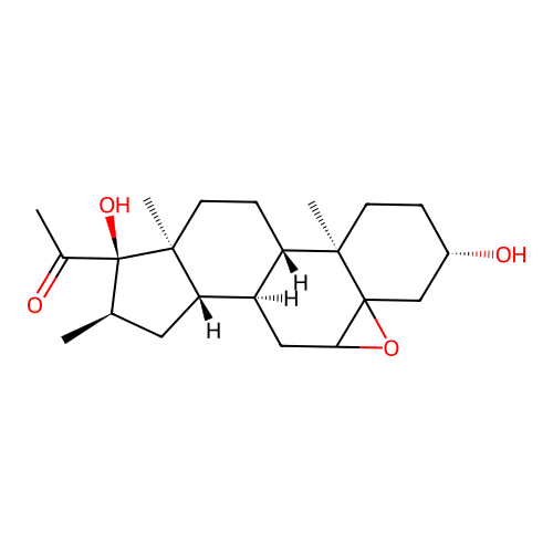 3,17-Dihydroxy-16-methyl-5,6-epoxypregnan-20-one structure