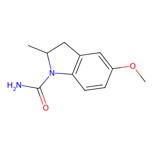 1-Carbamoyl-5-methoxy-2-methylindoline structure