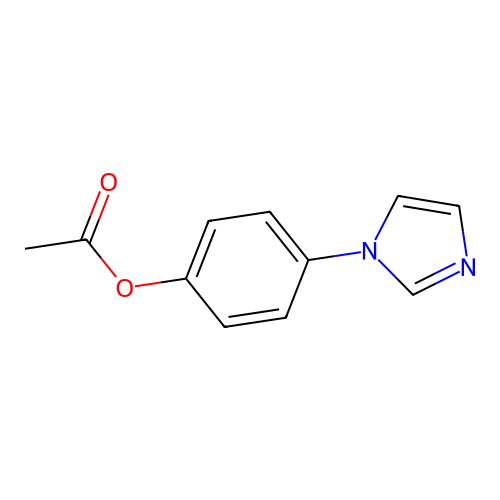 Acetic acid, 4-imidazol-1-yl-phenyl ester structure
