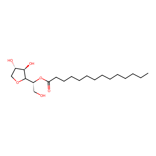 Sorbitan, monotetradecanoate structure