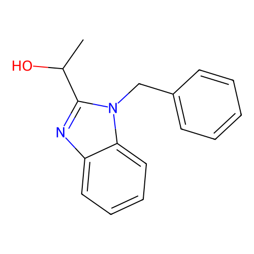 1-(1-benzyl-1H-benzimidazol-2-yl)ethanol structure