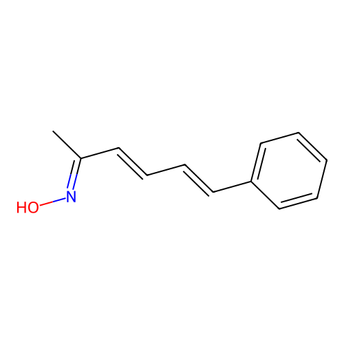 4-(2-Phenylethenyl)-3-buten-2one 2-oxime structure