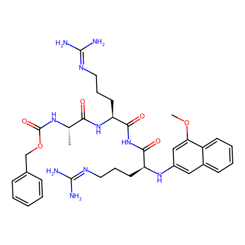 N-Benzyloxycarbonyl-alanyl-arginyl-arginine 4-methoxy-2-naphthylamide structure