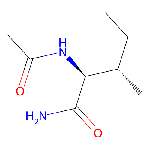 N~2~-Acetyl-L-isoleucinamide structure