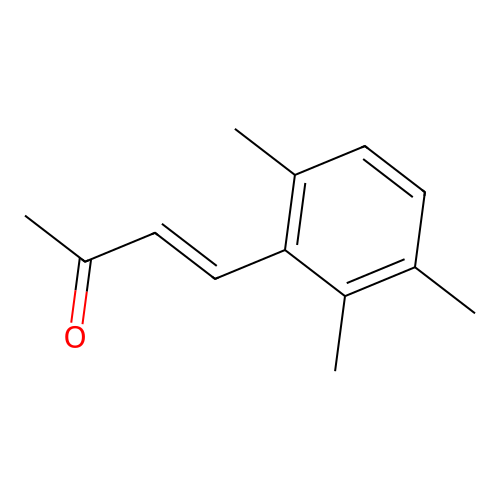 (3E)-4-(2,3,6-trimethylphenyl)-3-buten-2-one structure