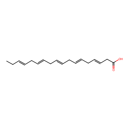 3,6,9,12,15-Octadecapentaenoic acid structure
