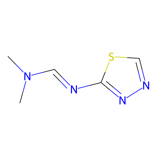 N,N-dimethyl-N'-(1,3,4-thiadiazol-2-yl)methanimidamide structure