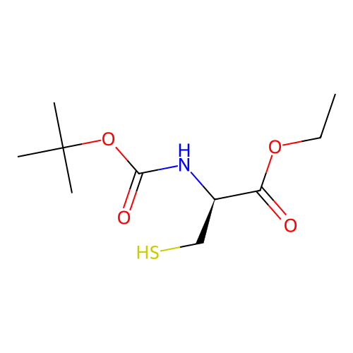 ethyl (2S)-2-{[(tert-butoxy)carbonyl]amino}-3-sulfanylpropanoate structure
