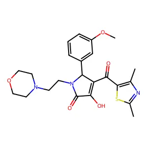 N-(2,5-dimethylphenyl)-6-(4-morpholinyl)[1,2,5]oxadiazolo[3,4-b]pyrazin-5-amine structure