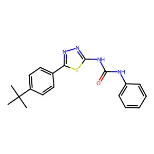 1-[5-(4-Tert-butylphenyl)-1,3,4-thiadiazol-2-yl]-3-phenylurea structure