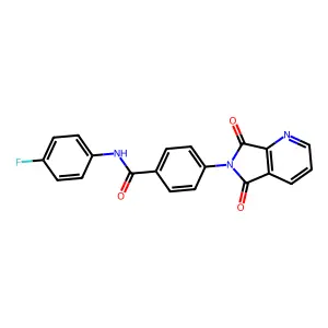 4-(5,7-dioxopyrrolo[3,4-b]pyridin-6-yl)-N-(4-fluorophenyl)benzamide structure