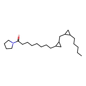 1-(8-(2-[(2-Pentylcyclopropyl)methyl]cyclopropyl)octanoyl)pyrrolidine structure