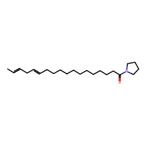 1-(1-Oxo-13,16-octadecadienyl)pyrrolidine structure