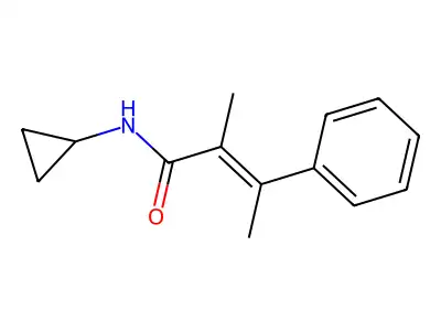 N-环丙基-α,β-二甲基肉桂酰胺 structure