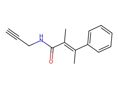 α,β-二甲基-N-(2-丙炔基)肉桂酰胺 structure