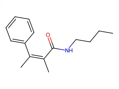 Cinnamamide, N-butyl-alpha,beta-dimethyl-, (Z)- structure