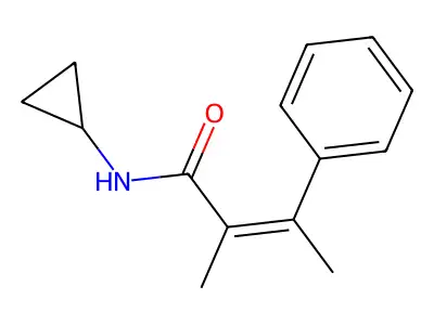 Cinnamamide, N-cyclopropyl-alpha,beta-dimethyl-, (Z)- structure