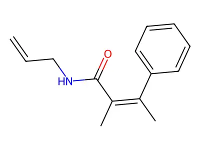 Cinnamamide, N-allyl-alpha,beta-dimethyl-, (Z)- structure
