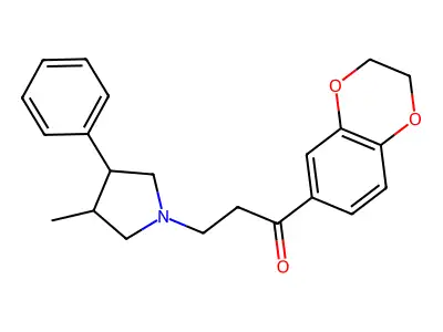 1-(2,3-dihydro-1,4-benzodioxin-6-yl)-3-(3-methyl-4-phenylpyrrolidin-1-yl)propan-1-one structure