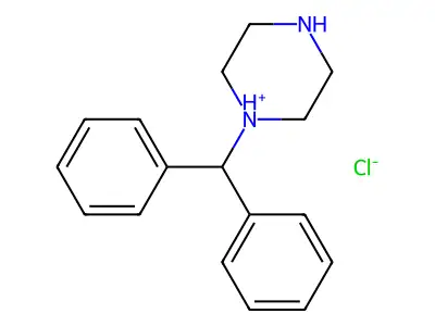1-Benzhydrylpiperazinium chloride structure