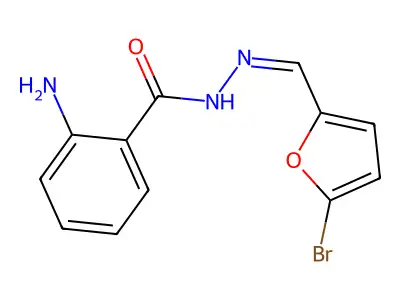 2-amino-N-[(Z)-(5-bromofuran-2-yl)methylideneamino]benzamide structure