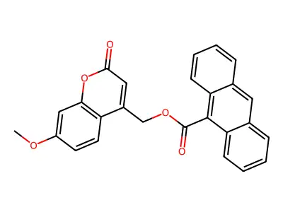 (7-Methoxy-2-oxochromen-4-yl)methyl anthracene-9-carboxylate structure
