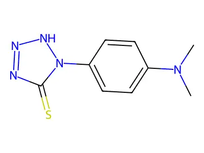 1-[4-(dimethylamino)phenyl]-2H-tetrazole-5-thione structure