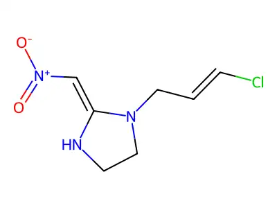 1-(3-Chloroprop-2-en-1-yl)-2-(nitromethylidene)imidazolidine structure