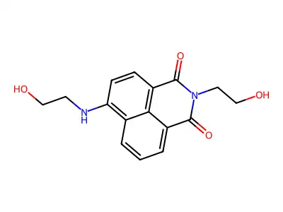 4-(2-Hydroxyethylamino)-N-(2-hydroxyethyl)-1,8-naphthalimide structure