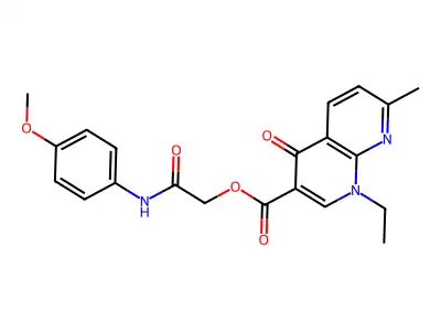 [(4-methoxyphenyl)carbamoyl]methyl 1-ethyl-7-methyl-4-oxo-1,4-dihydro-1,8-naphthyridine-3-carboxylate structure