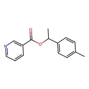 3-Pyridinecarboxylic acid, 1-(4-methylphenyl)ethyl ester structure