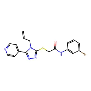 C18H16BrN5OS structure