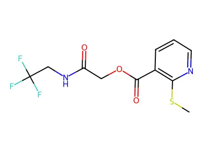 [(2,2,2-Trifluoroethyl)carbamoyl]methyl 2-(methylsulfanyl)pyridine-3-carboxylate structure