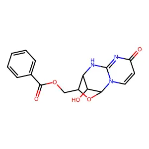 (2R)-3t-benzoyloxymethyl-11syn-hydroxy-2,3-dihydro-1H-2r,5c- structure