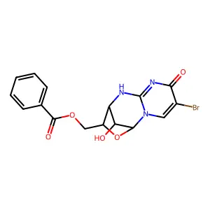 (2R)-3t-benzoyloxymethyl-8-bromo-11syn-hydroxy-2,3-dihydro-1 structure
