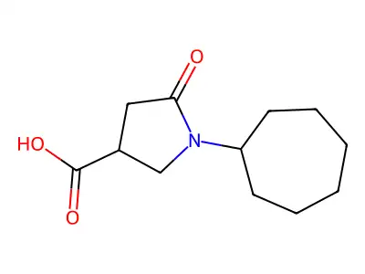 1-Cycloheptyl-5-oxopyrrolidine-3-carboxylic acid structure