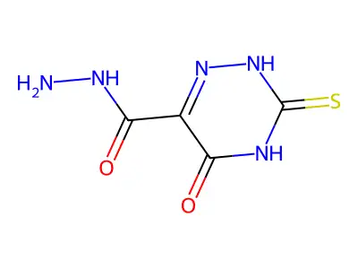5-oxo-3-sulfanylidene-2H-1,2,4-triazine-6-carbohydrazide structure