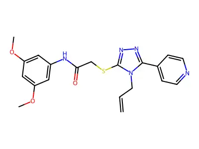 N-(3,5-dimethoxyphenyl)-2-{[4-(prop-2-en-1-yl)-5-(pyridin-4-yl)-4H-1,2,4-triazol-3-yl]sulfanyl}acetamide structure