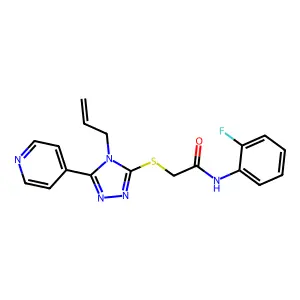 N-(2-fluorophenyl)-2-{[4-(prop-2-en-1-yl)-5-(pyridin-4-yl)-4H-1,2,4-triazol-3-yl]sulfanyl}acetamide structure