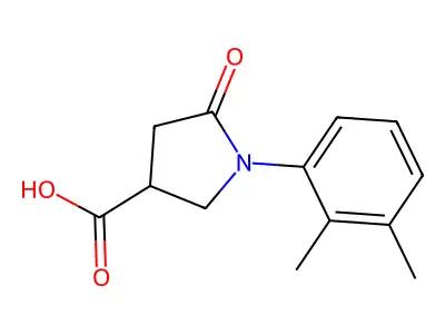 (3R)-1-(2,3-dimethylphenyl)-5-oxopyrrolidine-3-carboxylic acid structure