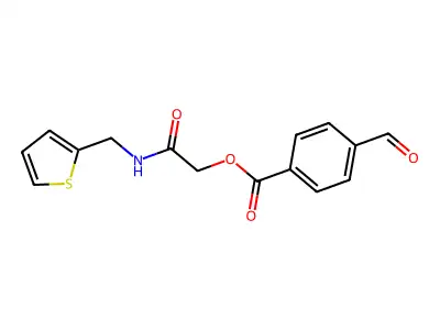 [2-Oxo-2-(thiophen-2-ylmethylamino)ethyl] 4-formylbenzoate structure