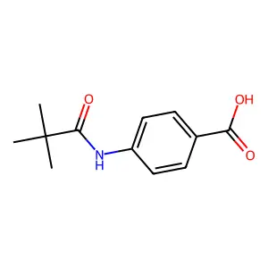 4-((2,2-Dimethyl-1-oxopropyl)amino)benzoic acid structure