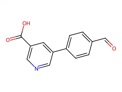 5-(4-Formylphenyl)nicotinic acid structure